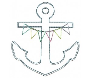 Stickdatei - Anker Doodle